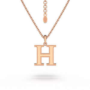 Estele - Charm H Rosegold plated Pendant