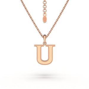 Estele - Charm "U" Rosegold plated Pendant