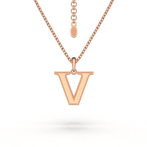 Estele - Charm "V" Rosegold plated Pendant