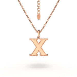 Estele - Charm "X" Rosegold plated Pendant