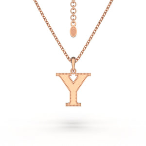 Estele - Charm "Y" Rosegold plated Pendant