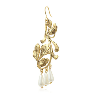 Leafy Pearl Earrings