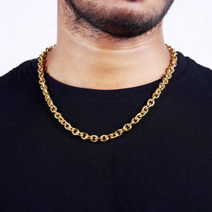 Estele Gold Plated Thick Shackles Chain for Men with Toggle Bar