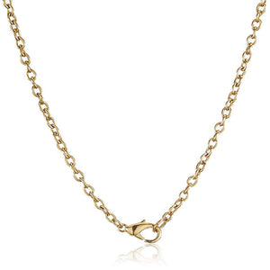 Estele Gold tone chaing with laughing and sad masks with white stones for women