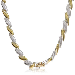 Estele 24 Kt Gold and Silver Plated Chain Necklace Set  for women