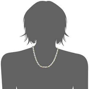 Estele 24 Kt Gold and Silver Plated Chain Necklace Set  for women