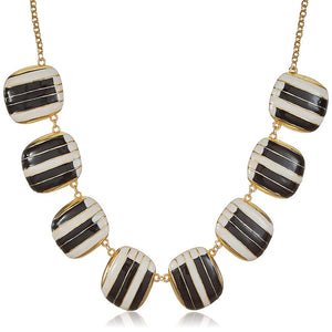 Estele - Piano enamel Gold Plated Necklace Set For Women