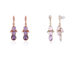 Estele Valentines Day Special Earrings For Gift Stud Earrings For Girls & Women(VOILET & AQUA)