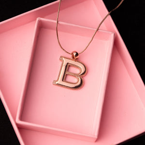 Estele - Charm B Rosegold plated Pendant