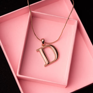 Estele - Charm D Rosegold plated Pendant