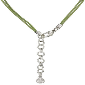 Estele Silver Tone Square Shape with Enamel and Crystal Necklace Set for Women