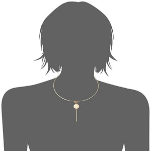 Estele Gold Tone Sun Pearl Infinity Layered Chain Necklaces