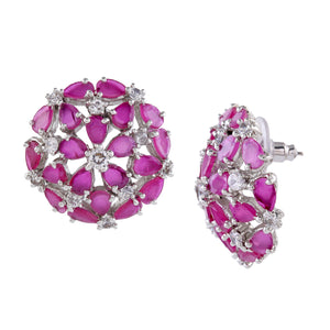 Luxor Ruby Diamond Studs Earrings