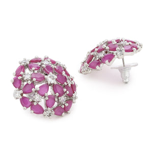 Luxor Ruby Diamond Studs Earrings